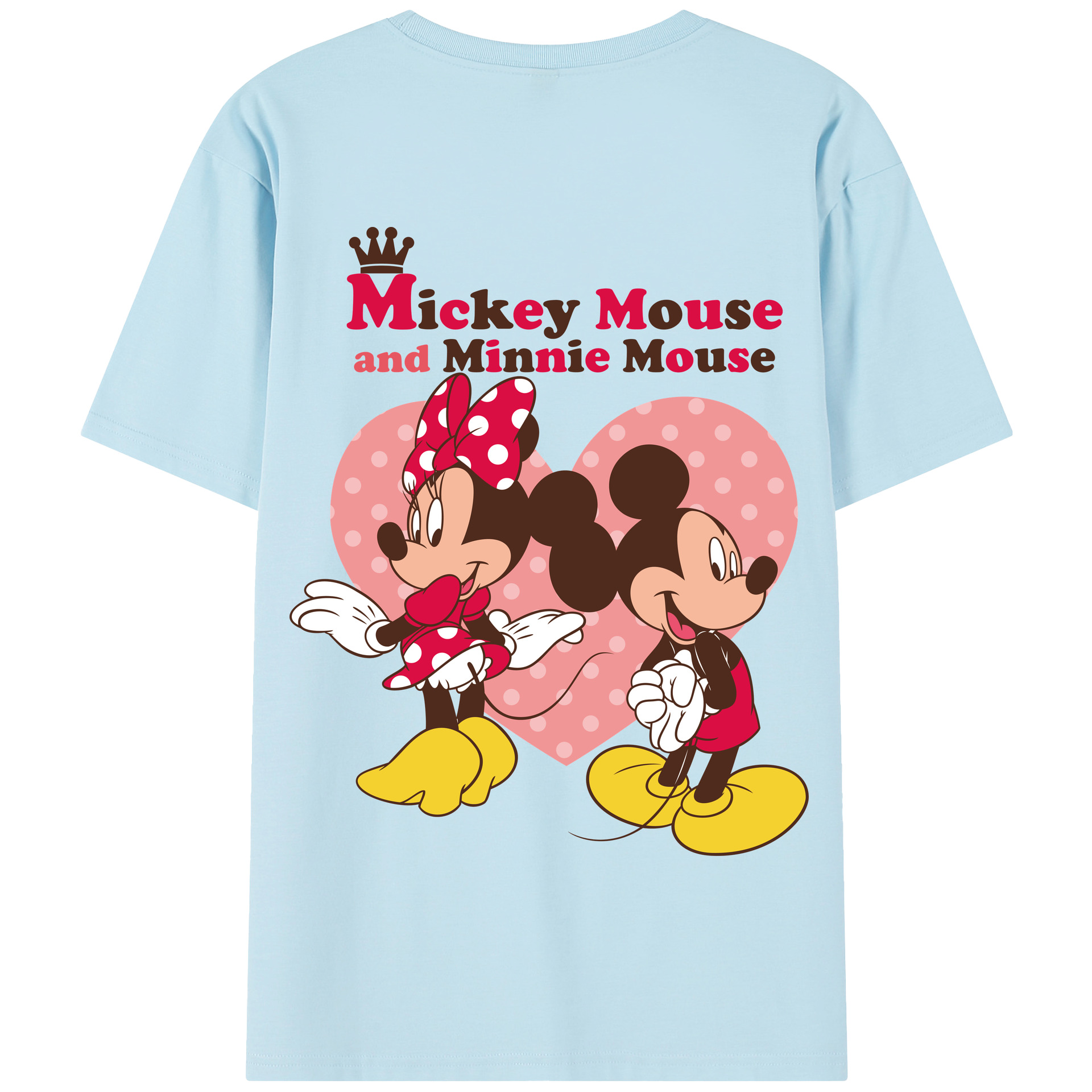 （画像用） ミッキーマウス Mickey Mouse 綿100％半袖Tシャツ（背面プリント）